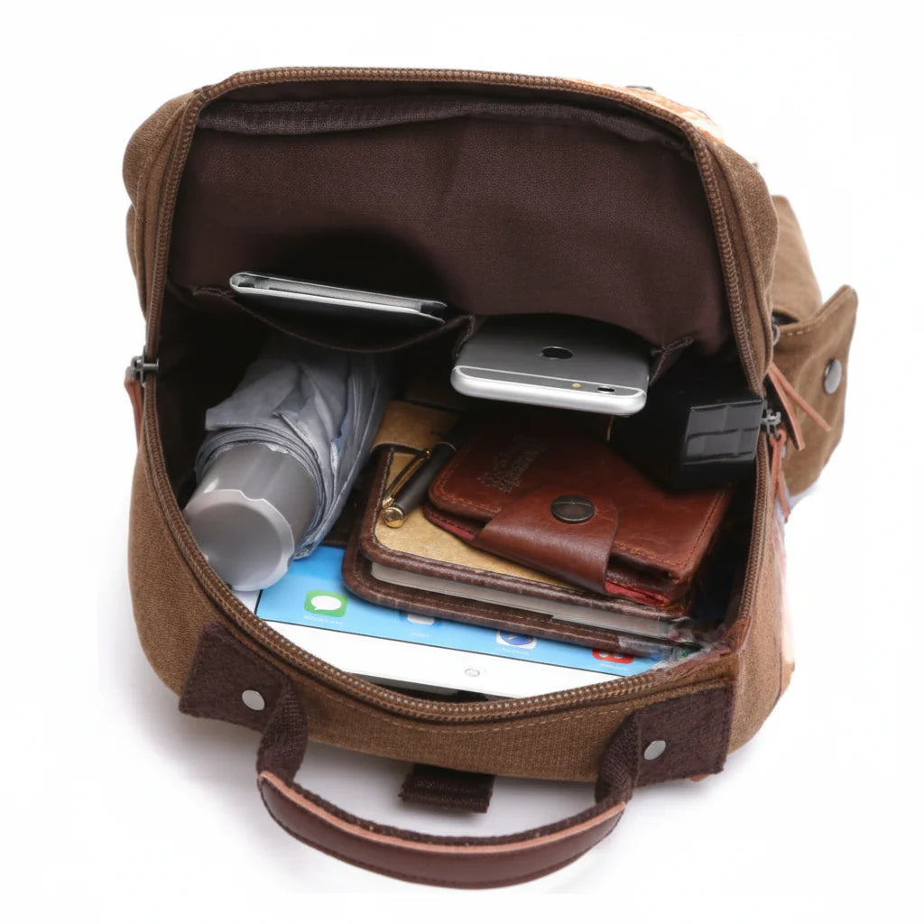 Men’s Canvas Backpack - Vintage Multi-Carry Rucksack