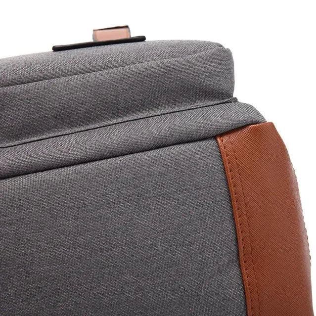 Slim Canvas Commuter Daypack - 17L Two-Buckle Flap Backpack