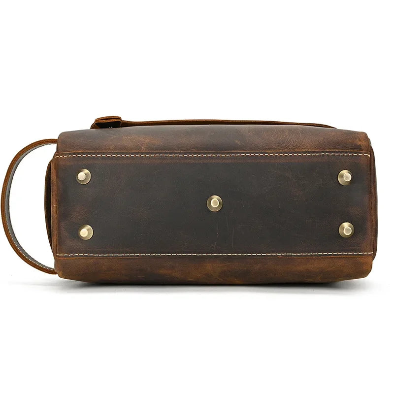Men’s Leather Dopp Kit - Full-Grain Travel Toiletry Bag