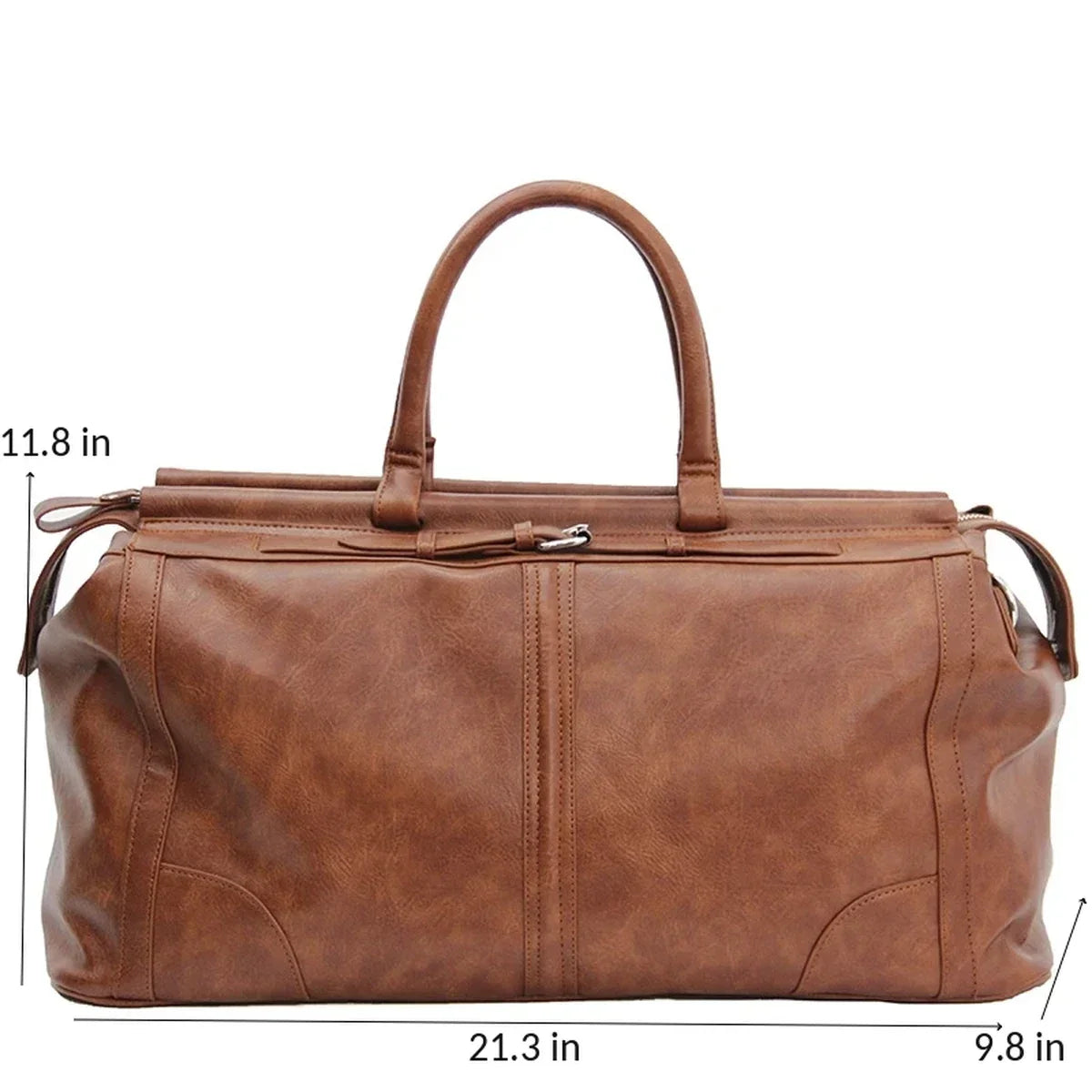 Men’s Vegan Leather Duffle Bag Doctor Style Weekender