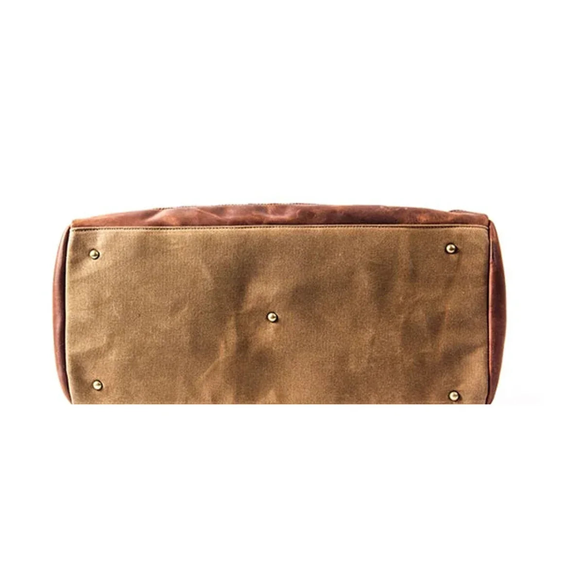 Waxed Canvas Duffle Bag - Leather Trim Weekender Travel Bag